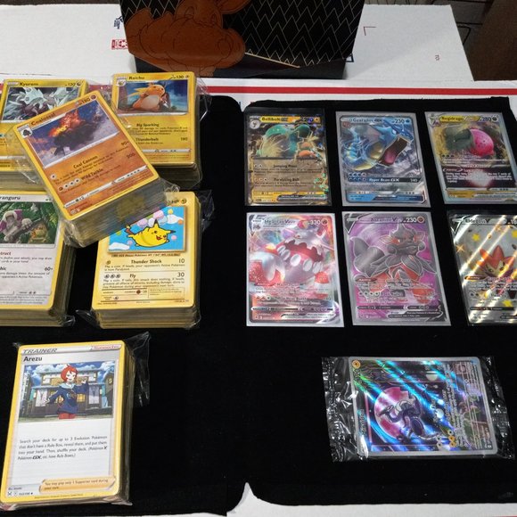 Pokemon TCG Lot Full ETB 500 cards + GX,EX,VMAX,V,VSTAR,FULL ART & PROMO CARD - Picture 2 of 8